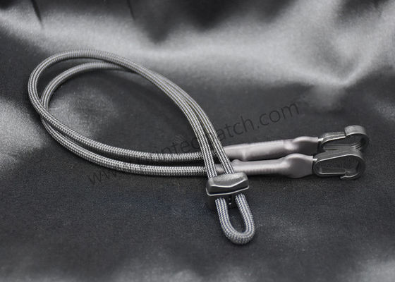 Grey Matte OEM Metal Buckle Tali Serut Elastis Untuk Celana Olahraga