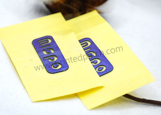 SGS OEKO Mengangkat Logo Karet Perpindahan Panas 2D Warna Biru