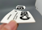 Logo silikon matte cetak mikrofiber putih khusus untuk pakaian