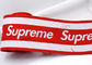 ODM SGS Supreme Polyester Ribbon Roll Anti Slip Pita Elastis Merah Dan Putih