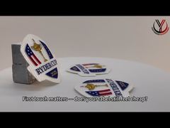 Mencetak Logo Silikon Custom Label Kain Tenun Untuk Pakaian