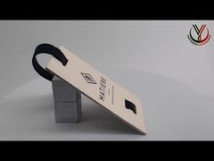 Lihat Logo Timbul Kustom Hang Tag Merek Kertas Daur Ulang Untuk Demo Pakaian