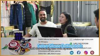 Label Logo Silikon Kustom Untuk Pakaian