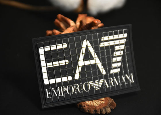 Silicone Custom Screen Printed Patches, Label Pakaian Silikon yang Dapat Dicuci