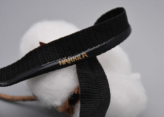 Polyester Disesuaikan 1.5cm Non Slip Elastis Band Dengan Logo Silikon Cetak