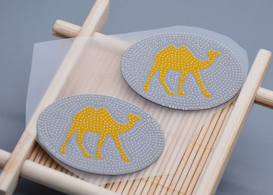 Efek Sikat Gigi Label Perpindahan Panas Silikon Kustom Untuk Pakaian