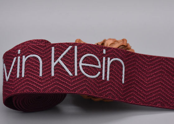 Pita Elastis Garmen Cetak 30mm Dengan Logo Silikon Mengkilap