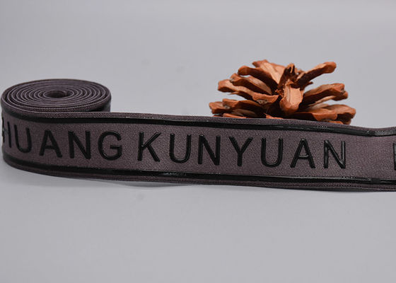 Garments Menggunakan Non Slip Elastic Band Dengan logo Custom Printed Shiny Silicone