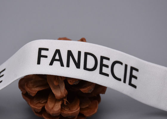 Pakaian Pita Elastis Disesuaikan Dicetak Dengan Logo Hitam Matte