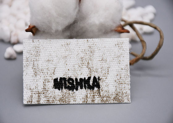 Label Sablon Logo Tinta Cetak Katun Kustom Untuk Pakaian