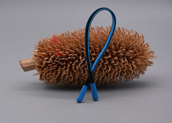 Busana Tali Panjang 10cm Tali Serut Kustom Meneteskan Silikon Mengkilap Di Kedua Ujungnya