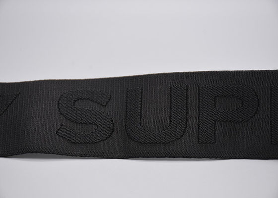SGS Disesuaikan 35mm Black Jacquard Elastic Band Untuk Pakaian