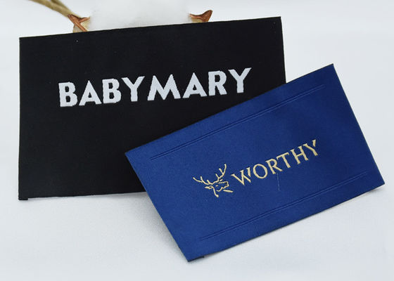 Label Pakaian Tenun yang Dapat Dicuci Besi OEKO Pada Patch Bordir