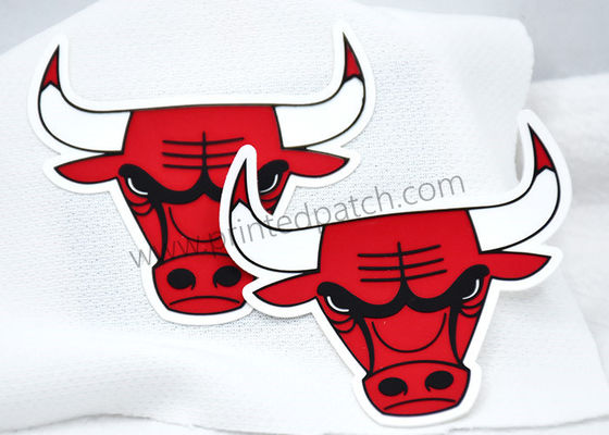 Label Perpindahan Panas TPU Realistis Pola Kepala Banteng 2D 3D Hewan